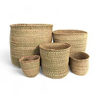 Natural fiber basket, 'Milulu Natural' - Handwoven Natural Dyed Grass Iringa Basket from Africa