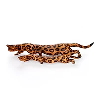 Wood sculpture, 'Prowling Cheetah' - Hand-Carved Jacaranda Wood Cheetah Sculpture from Zimbabwe