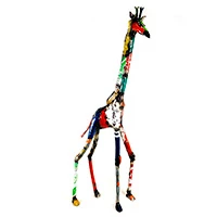 Upcycled steel sculpture, 'Charming Giraffe' - Eco-Friendly Upcycled Steel Giraffe Sculpture from Zimbabwe