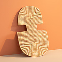 Natural fiber wall art, 'Malawi Abstraction' - Eco-Friendly Palm Leaf Abstract Wall Art from Malawi