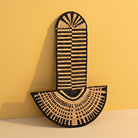 Natural fiber wall art, 'Malawai Patterns' - Eco-Friendly Palm Leaf Abstract Wall Art from Malawi