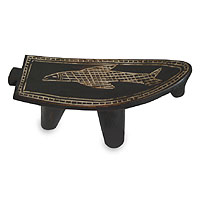 Featured review for Wood throne stool, Swift Shark