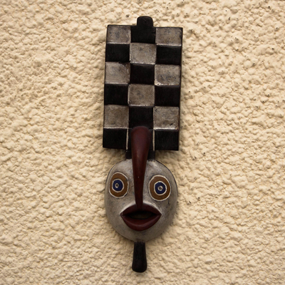 Máscara de madera de marfil - Máscara de madera de comercio justo de África