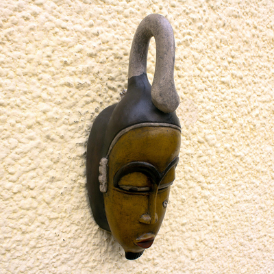 Ivoirian wood mask, 'Guro Wise Man' - Ivoirian wood mask