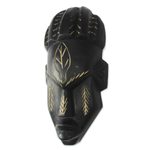 Ghanaian wood mask, 'Village Queen' - Handcrafted Ghanaian Wood Mask from Africa
