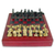 Leather and brass chess set, 'Tribal Feuds' - Handcrafted Wood Leather and Brass Chess Set thumbail