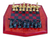 Leather and brass chess set, 'Tribal Warfare' - Leather and Brass Chess Set thumbail
