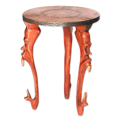Wood accent table, 'Bravery' - Wood accent table