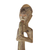 Ghanaian wood mask, 'Chief Trumpeter' - Fair Trade Cultural Wood Sculpture