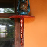 Wood wall shelf, Elephants Grace