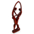 Cedar sculpture, 'Dancers in Brown' - Fair Trade Romantic Wood Sculpture thumbail