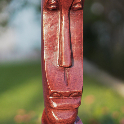 Wood sculpture, 'Dagomba Man' - Cultural Wood Sculpture