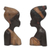 Wood wall adornments, 'Man and Wife' (pair) - Wood wall adornments (Pair)