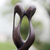 Ebony sculpture, 'Lovers Kiss' - Ebony sculpture (image 2b) thumbail