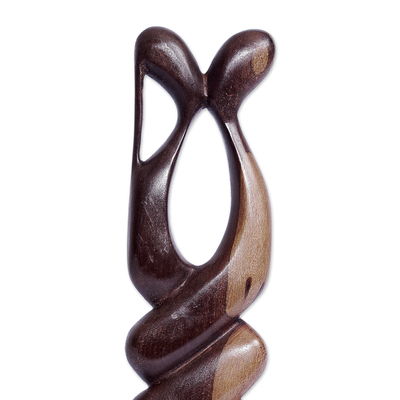 Ebony sculpture, 'Lovers' - Ebony sculpture