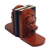Cedar bookends, 'Lion Guardian' (pair) - Unique Hand Carved Wood Bookends (Pair) (image 2d) thumbail
