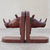 Cedar bookends, 'Rhino Guardian' (pair) - Hand Carved Wood Bookends (Pair) (image 2) thumbail