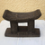 Wood throne stool, 'Young Woman' - Wood Throne Stool (image 2b) thumbail