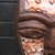 Ghanaian wood mask, 'Protective Star' - African wood mask