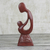 Wood sculpture, 'Little Child' - Handcrafted Mother and Child Wood Sculpture