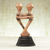 Wood sculpture, 'Moment of Love' - Artisan Crafted Romantic Wood Sculpture (image 2) thumbail