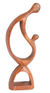 Cedar sculpture, 'Loving Family' - Hand Made Abstract Wood Sculpture thumbail
