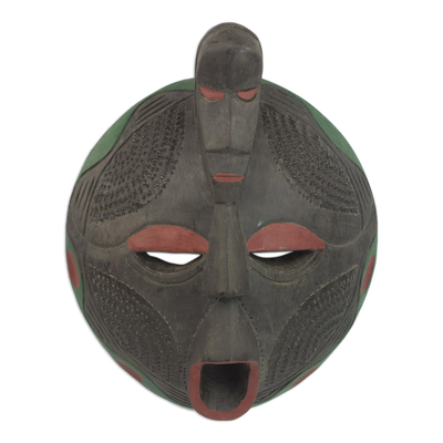 Artisan Crafted Akan Tribal Wood Mask