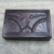 Wood and leather jewelry box, 'African Fan' - Leather Jewelry Box (image 2) thumbail