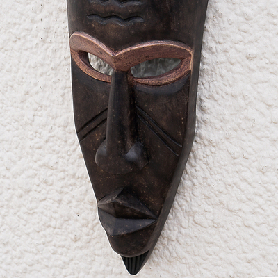 Ghanaian wood mask, 'Akwapim Protector' - African Wood Mask