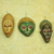 Wood ornaments, 'Priests' (set of 3) - Handcrafted Wood Christmas Ornaments (Set of 3) (image 2) thumbail