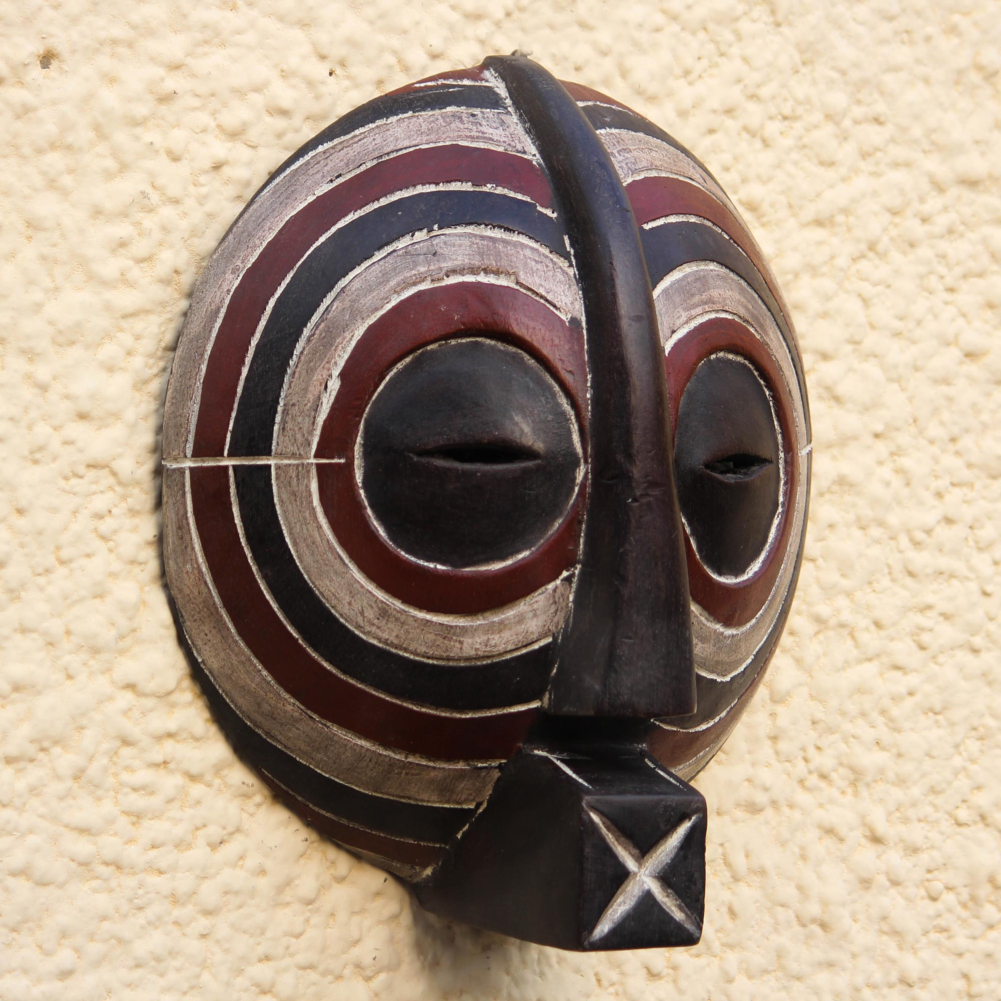 Hand Made Wood Mask from Africa - Luba Death Mask | NOVICA