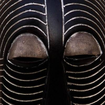 Máscara africana de madera congoleña - Máscara de madera de Congo Zaire