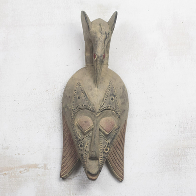 Ewe wood mask, 'Xevi Bird' - Ewe wood mask