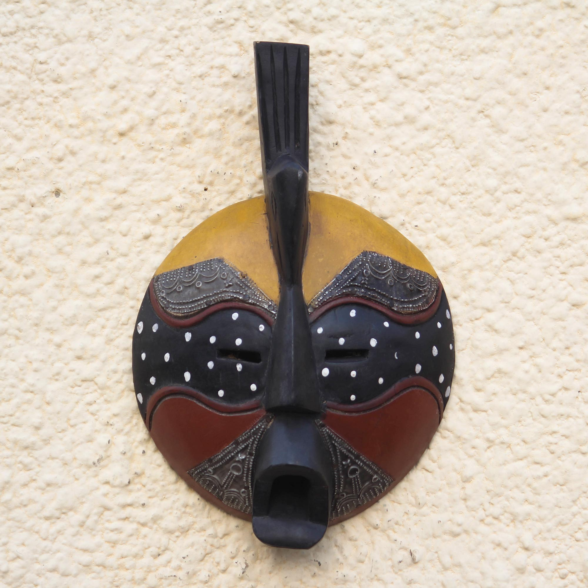 UNICEF Market | West African Akan Handcrafted Mask - Tribal Serenity Mask