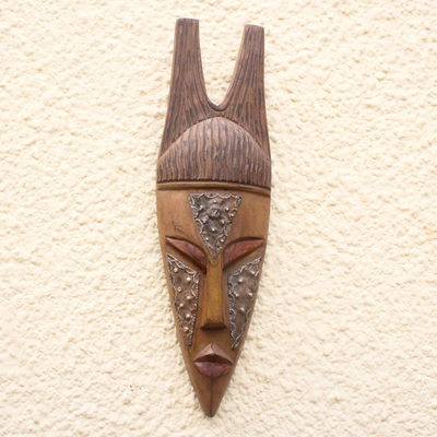 Ewe wood mask, 'Dead and Awake' - Ewe wood mask
