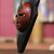 Ghanaian wood mask, 'Lucky Star' - African wood mask (image 2b) thumbail