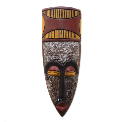 Akan-Holzmaske - Von Hand gefertigte Holzmaske