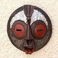 Ghanaian wood mask, 'Celebrate Peace'