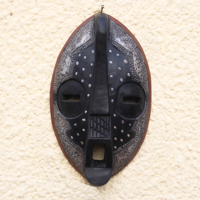 Máscara de madera Ashanti - Máscara de madera tallada a mano