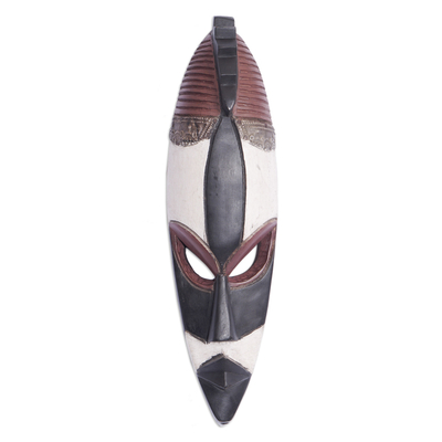 Máscara de madera Akan - Máscara de madera de la tribu Akan