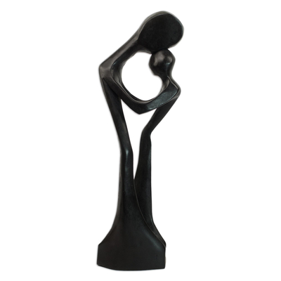 Fair Trade Romantic Wood Sculpture - We Two Are One | NOVICA