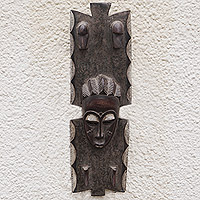 Ivorian wood mask, 'Baule Prince'