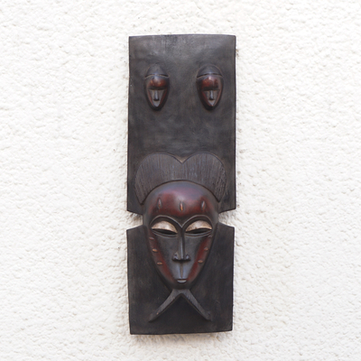 Ivorian wood mask, Baule King