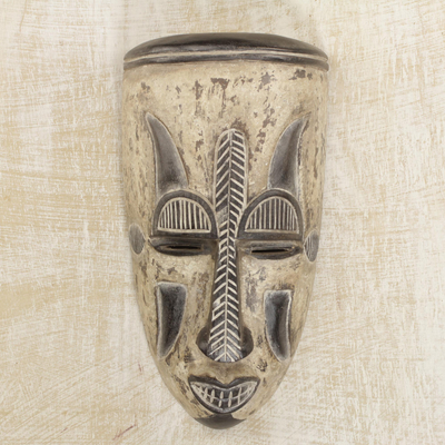 Nigerian wood mask, 'Festival' - Unique Nigerian Wood Mask