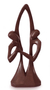 Wood sculpture, 'Stop Thinking' - Original Wood Sculpture Hand Carved in West Africa