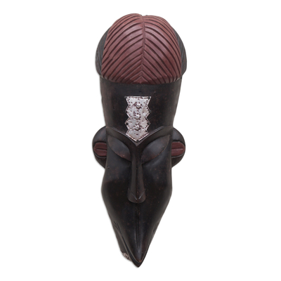 Handcrafted Akan Tribe African Wood Mask