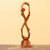 Cedar sculpture, 'Love Infinity' - Artisan Crafted Romantic Wood Sculpture