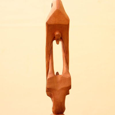 escultura de cedro - Escultura de madera romántica hecha a mano artesanalmente