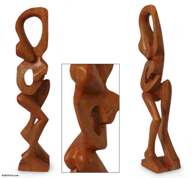 Skulptur aus Zedernholz, „Tanzende Schatten“. - Skulptur aus Zedernholz