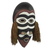 Ghanaian wood mask, 'Zebra Monkey' - African Wood Mask (image 2b) thumbail
